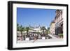 Street Cafes and Schloss Schwetzingen Palace-Markus-Framed Photographic Print