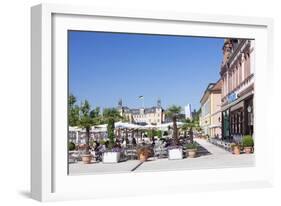 Street Cafes and Schloss Schwetzingen Palace-Markus-Framed Photographic Print