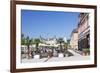 Street Cafes and Schloss Schwetzingen Palace-Markus-Framed Photographic Print