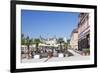 Street Cafes and Schloss Schwetzingen Palace-Markus-Framed Photographic Print