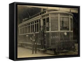 Street Car in Toronto, Canada in the 1900s-null-Framed Stretched Canvas