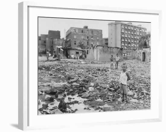 Street Children - Naples-Jean Finzi-Framed Photographic Print