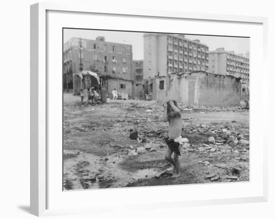 Street Children - Naples-Jean Finzi-Framed Photographic Print