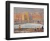 Street Cleaner, Washington Square (Pastel on Paper)-William James Glackens-Framed Giclee Print