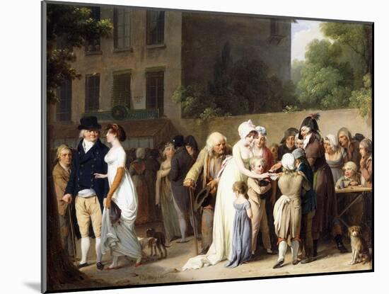 Street Conjurors on a Boulevard (L' Escamoteur Sur Le Boulevards), 1806-Louis-Léopold Boilly-Mounted Giclee Print
