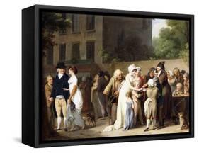 Street Conjurors on a Boulevard (L' Escamoteur Sur Le Boulevards), 1806-Louis-Léopold Boilly-Framed Stretched Canvas