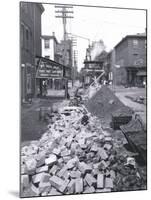Street Construction, Philadelphia, Pennsylvania-null-Mounted Photo