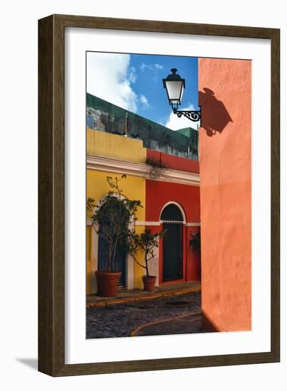 Street Corner, Old San Juan, Puerto Rico-George Oze-Framed Photographic Print