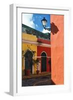 Street Corner, Old San Juan, Puerto Rico-George Oze-Framed Photographic Print