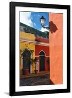 Street Corner, Old San Juan, Puerto Rico-George Oze-Framed Photographic Print