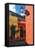 Street Corner, Old San Juan, Puerto Rico-George Oze-Framed Stretched Canvas