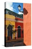 Street Corner, Old San Juan, Puerto Rico-George Oze-Stretched Canvas