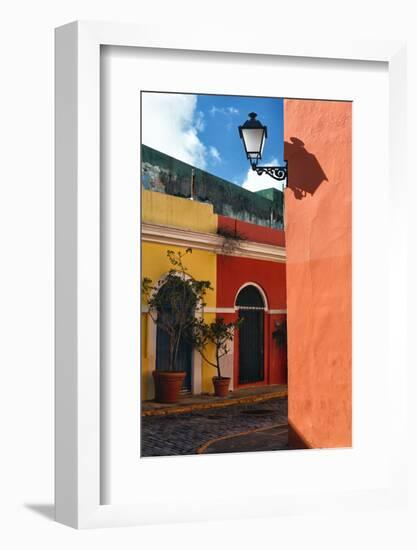 Street Corner, Old San Juan, Puerto Rico-George Oze-Framed Photographic Print