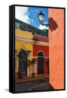 Street Corner, Old San Juan, Puerto Rico-George Oze-Framed Stretched Canvas