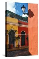 Street Corner, Old San Juan, Puerto Rico-George Oze-Stretched Canvas