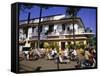 Street Corner with Karaoke Restaurant in Downtown Area, Ho Chi Minh City, Vietnam, Southeast Asia-Robert Francis-Framed Stretched Canvas