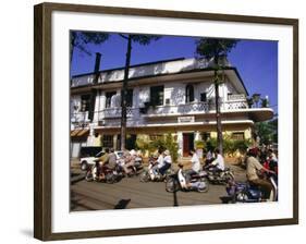 Street Corner with Karaoke Restaurant in Downtown Area, Ho Chi Minh City, Vietnam, Southeast Asia-Robert Francis-Framed Photographic Print