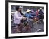 Street Crowded with Bicycles and Motorbikes, Saigon, Vietnam-Keren Su-Framed Photographic Print