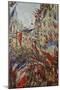 Street Decorated in Flags, 1878-Claude Monet-Mounted Giclee Print