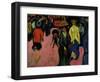 Street, Dresden-Ernst Ludwig Kirchner-Framed Art Print