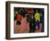 Street, Dresden-Ernst Ludwig Kirchner-Framed Art Print