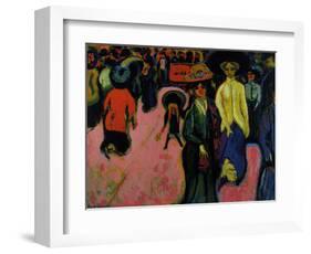 Street, Dresden-Ernst Ludwig Kirchner-Framed Art Print