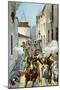 Street Fight in Santiago, Cuba, Spanish-American War, 1898-null-Mounted Giclee Print