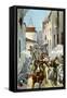 Street Fight in Santiago, Cuba, Spanish-American War, 1898-null-Framed Stretched Canvas