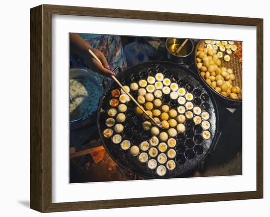 Street Food in a Mandalay Night Market-Jon Hicks-Framed Photographic Print