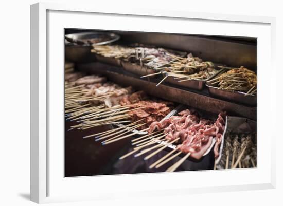 Street food in Chinatown at night, Kuala Lumpur, Malaysia, Southeast Asia, Asia-Matthew Williams-Ellis-Framed Photographic Print