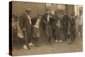 Street Gang of Cigarette Smoking Youths in Springfield, Ma. 1916-null-Stretched Canvas
