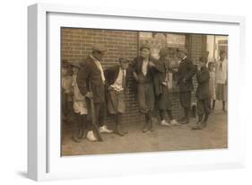 Street Gang of Cigarette Smoking Youths in Springfield, Ma. 1916-null-Framed Photo