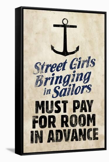 Street Girls Bringing in Sailors Art Poster Print-null-Framed Stretched Canvas