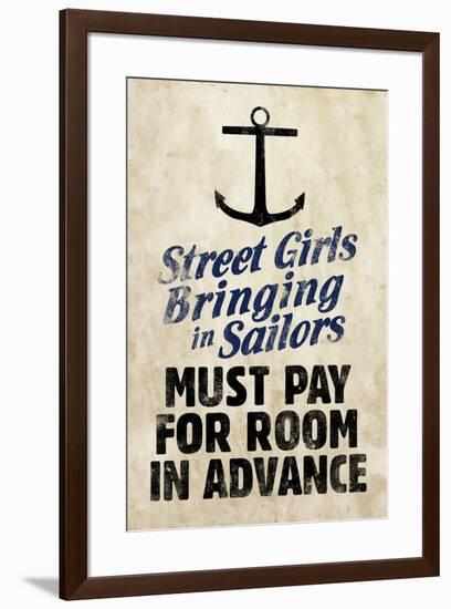 Street Girls Bringing in Sailors-null-Framed Art Print