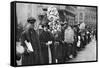 Street Hawkers Selling Football Favours in Walham Green, London, 1926-1927-null-Framed Stretched Canvas