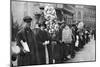 Street Hawkers Selling Football Favours in Walham Green, London, 1926-1927-null-Mounted Giclee Print