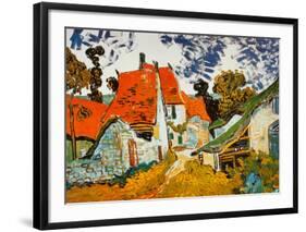 Street in Auvers (Les Toits Rouges), c.1890-Vincent van Gogh-Framed Art Print