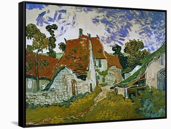 Street in Auvers (Les Toits Rouges), c.1890-Vincent van Gogh-Framed Stretched Canvas