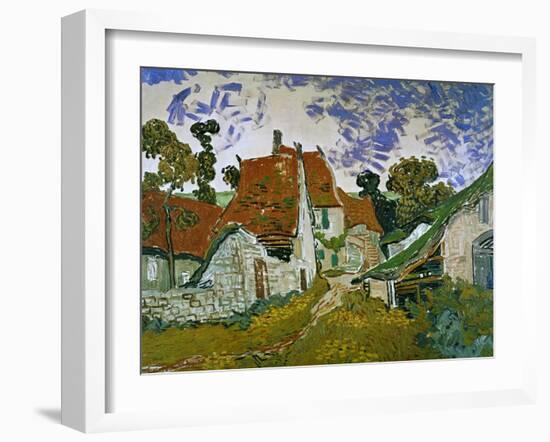 Street in Auvers (Les Toits Rouges), c.1890-Vincent van Gogh-Framed Giclee Print