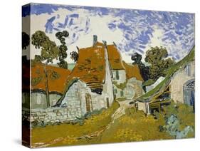 Street in Auvers-Sur-Oise-Vincent van Gogh-Stretched Canvas
