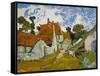 Street In Auvers-Vincent van Gogh-Framed Stretched Canvas