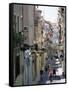 Street in Bairro Alto, Lisbon, Portugal-Yadid Levy-Framed Stretched Canvas