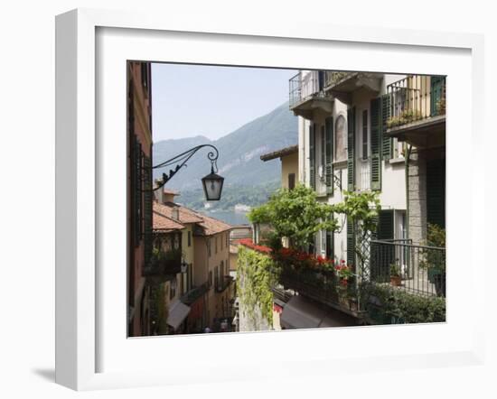 Street in Bellagio, Lake Como, Lombardy, Italy, Europe-James Emmerson-Framed Photographic Print