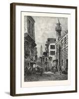 Street in Cairo, Egypt, 1879-null-Framed Giclee Print