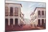 Street in City of Desterro in Province of Miras Gerais, by Victor Meirelles De Lima, 1851-null-Mounted Giclee Print