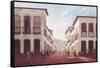 Street in City of Desterro in Province of Miras Gerais, by Victor Meirelles De Lima, 1851-null-Framed Stretched Canvas