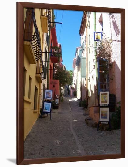 Street in Collioure France-Marilyn Dunlap-Framed Art Print