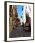 Street in Collioure France-Marilyn Dunlap-Framed Art Print