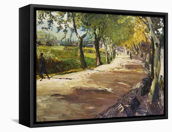 Street in Godramstein; Strasse Bei Godramstein-Max Slevogt-Framed Stretched Canvas