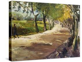 Street in Godramstein; Strasse Bei Godramstein-Max Slevogt-Stretched Canvas